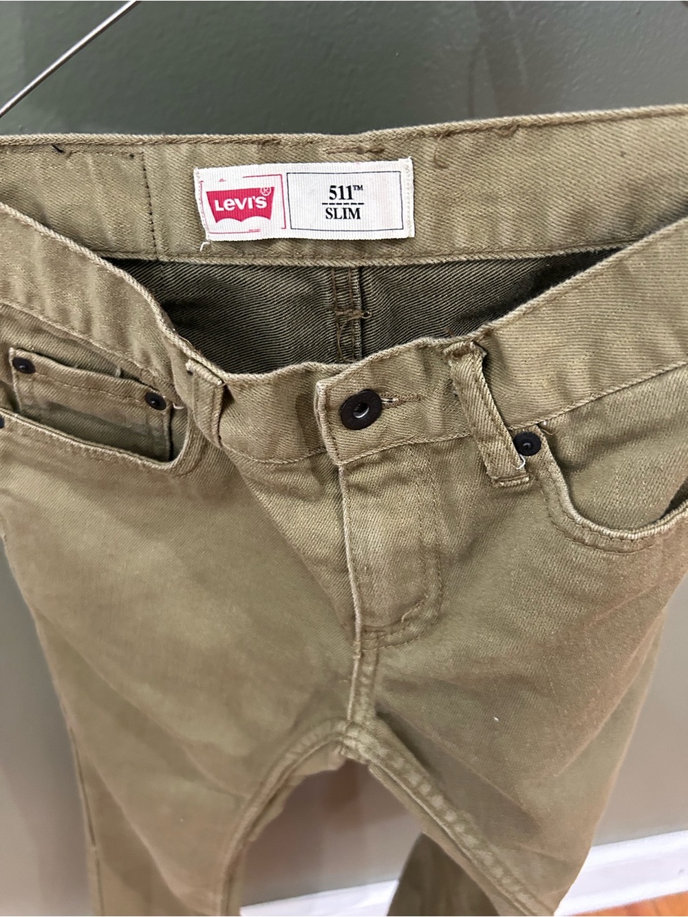 Levi's 511 Slim boys Jeans in Olive Green